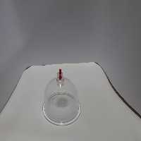 لیوان بادکش  شفاف سایز 6 سوپاپ قرمز 