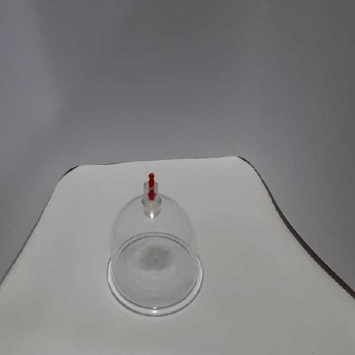 لیوان بادکش  شفاف سایز 6 سوپاپ قرمز 