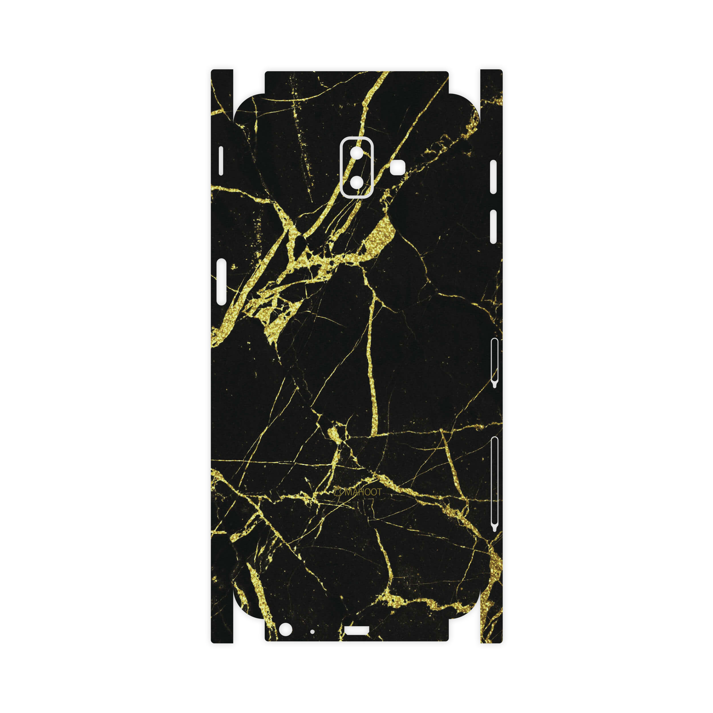 برچسب پوششی ماهوت مدل Graphite-Gold-Marble-FullSkin مناسب برای گوشی موبایل سامسونگ Galaxy J6 Plus