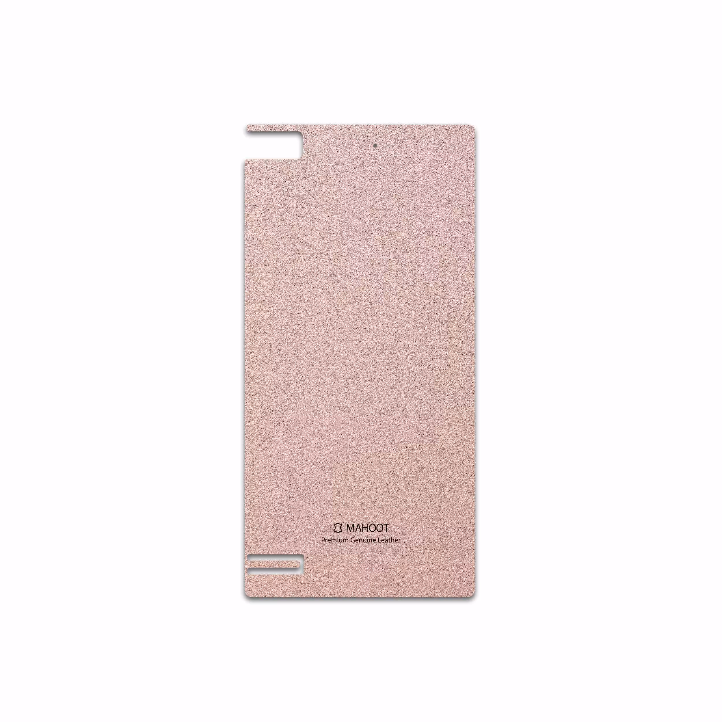 برچسب پوششی ماهوت مدل Rose Gold Leather مناسب برای گوشی موبایل بلک بری Z3
