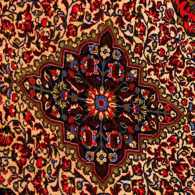 فرش قدیمی دستباف یک متری طرح عشایری مدل R7 یک جفت