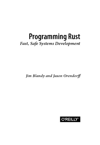 خرید و دانلود نسخه کامل کتاب Programming Rust: Fast, Safe Systems Development