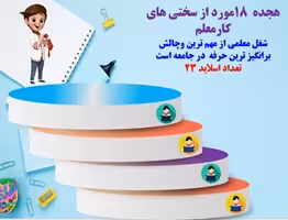 هجده 18 مورد از سختی های کارمعلمی