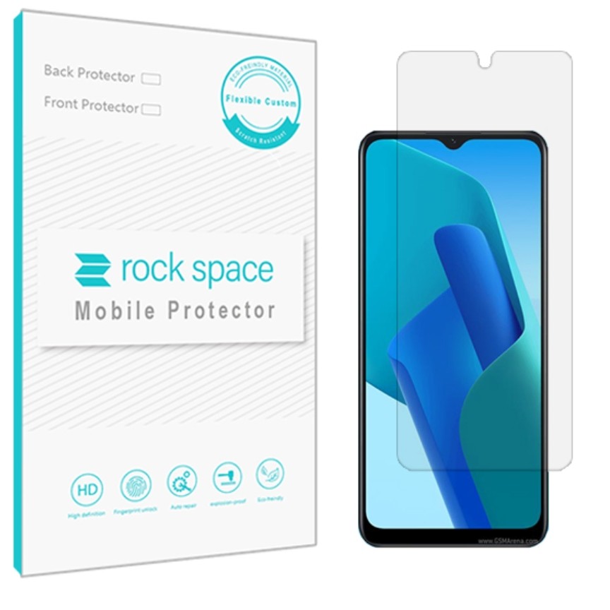 گلس نانو هیدروژل شفاف و ضد ضربه گوشی اپو A16 K برند راک اسپیس 