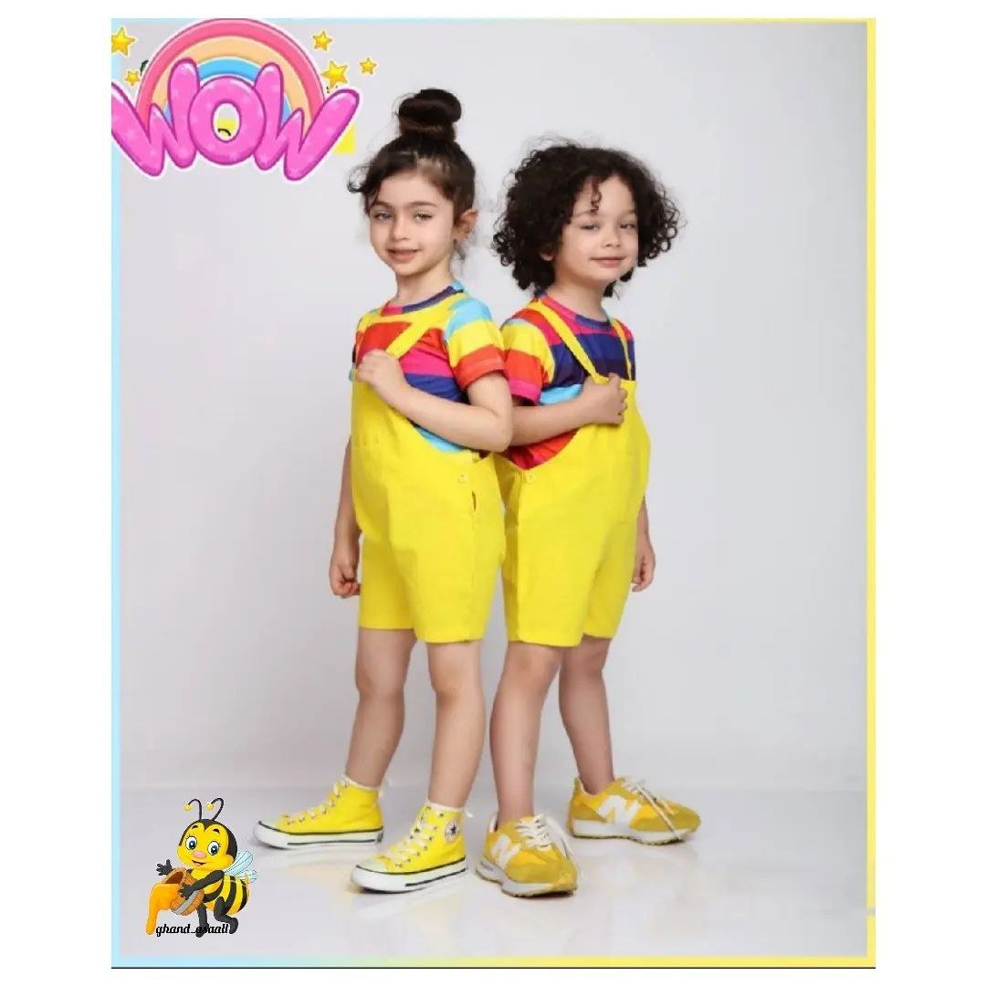 تیشرت شلوارک اسپرت بندی دخترانه و پسرانه