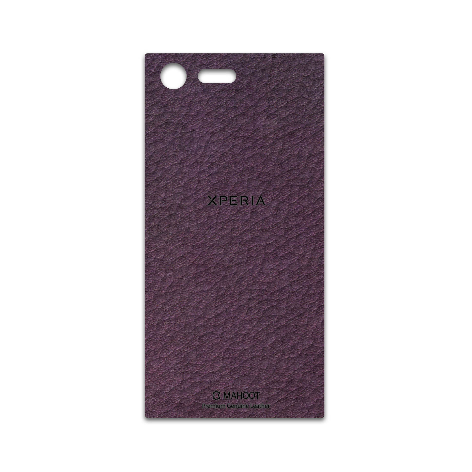 برچسب پوششی ماهوت مدل Purple-Leather مناسب برای گوشی موبایل سونی Xperia X Compact