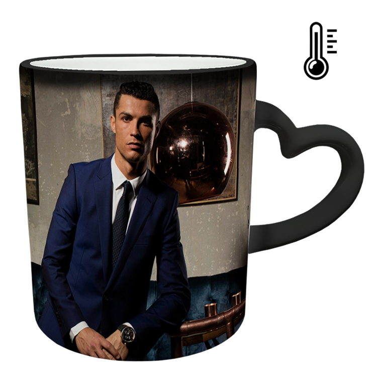 ماگ حرارتی مدل دسته قلبی اکلیلی طرح رونالدو کد 100