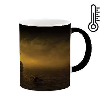 ماگ حرارتی طرح خانه وسط دریا مدل mgp00277