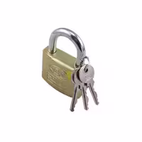 قفل آویز سایز 63 طرح برنجی 3 کلید معمولی BS