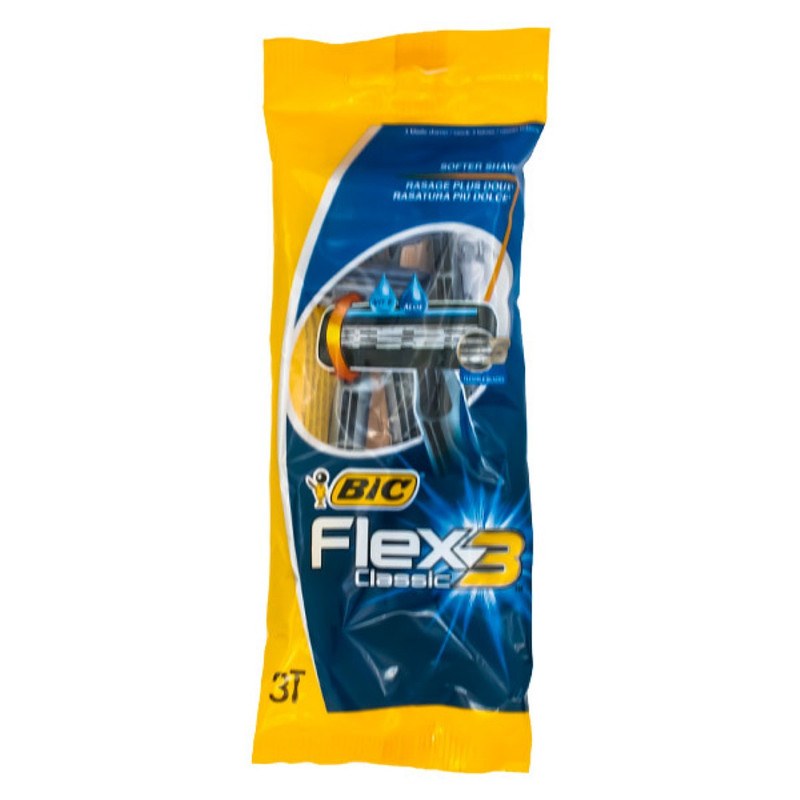 تیغ اصلاح 3 لبه بیک مردانه مدل Flex 3 classic بسته 3 عددی