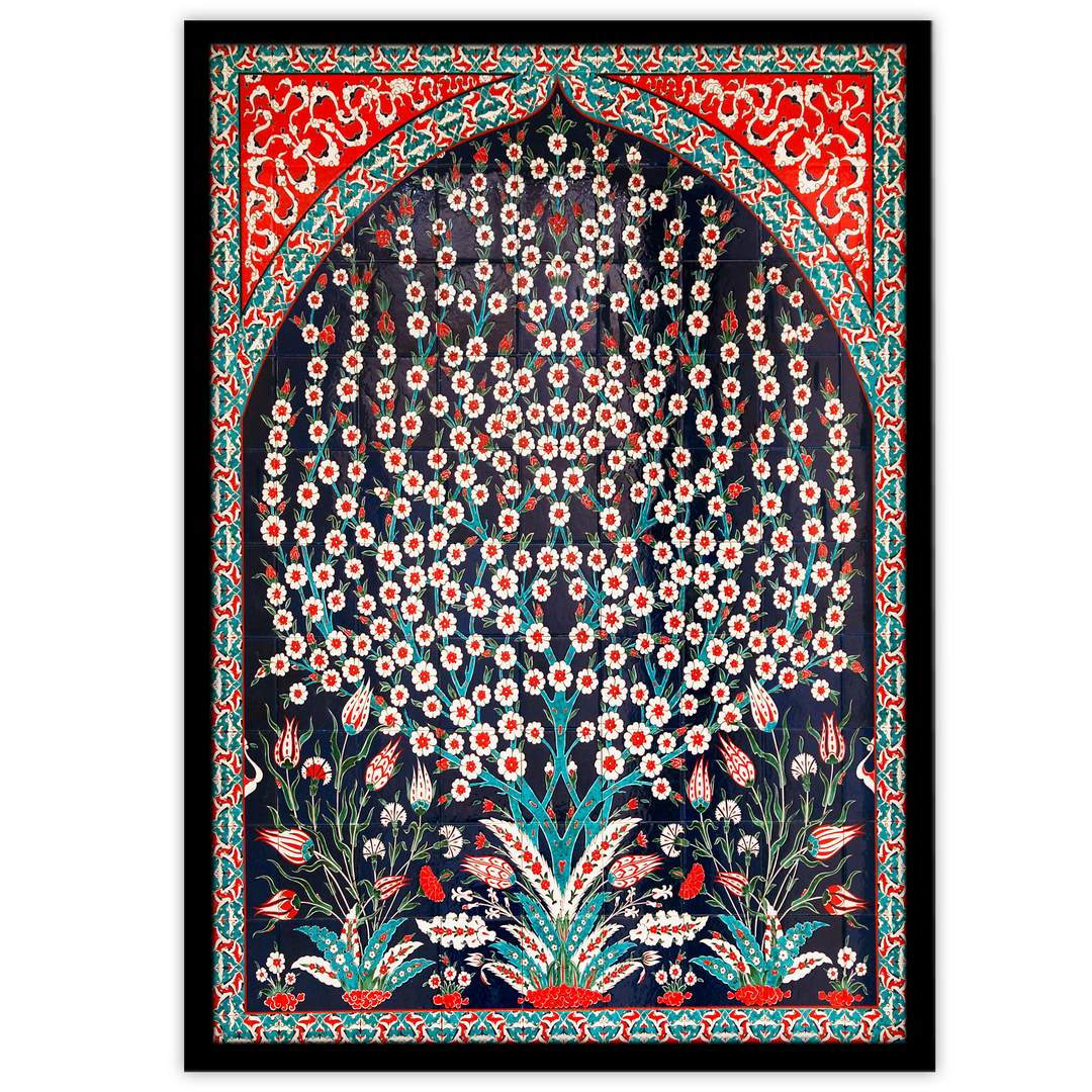 تابلو بکلیت طرح کاشی کاری ایرانی شجره مدل B-11209