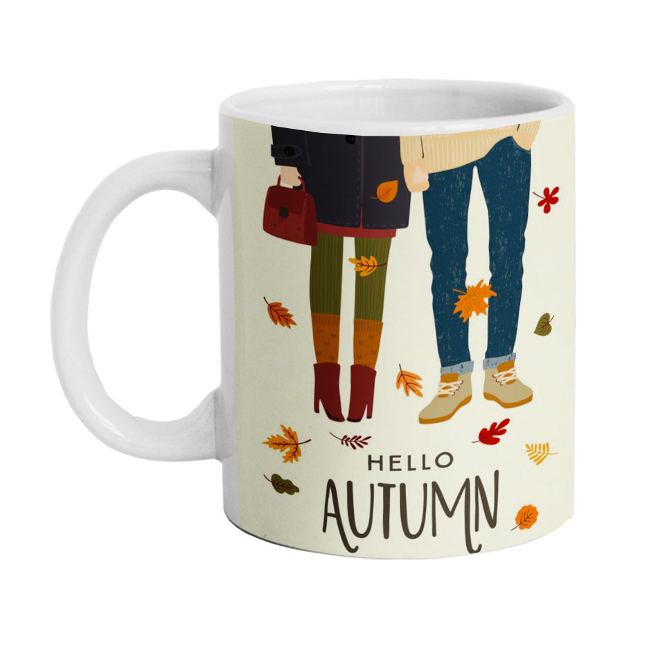 ماگ دارلی طرح عاشقانه پاییز مدل DarlyM1039