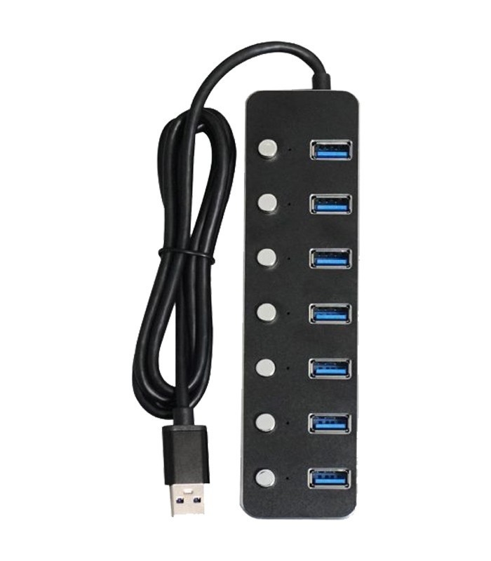 هاب 7 پورت USB 3.0 کلید دار کی نت مدل K-NET K-HUAMH10P7