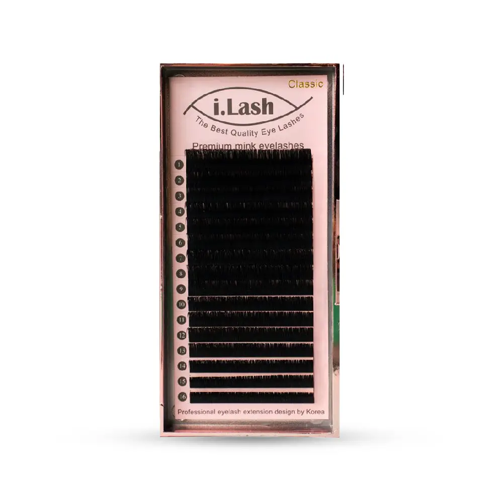 پالت مژه اکستنشن والیوم فست فن آی لش ILASH تک سایز 14 ضخامت 007 فر C - فروشگاه میرکمالی