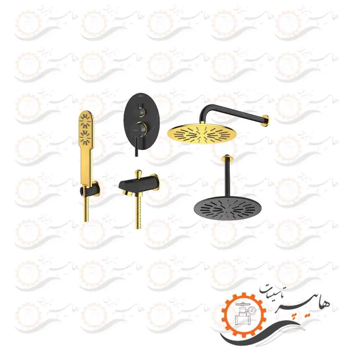 شیر توکار حمام شودر مدل روگن