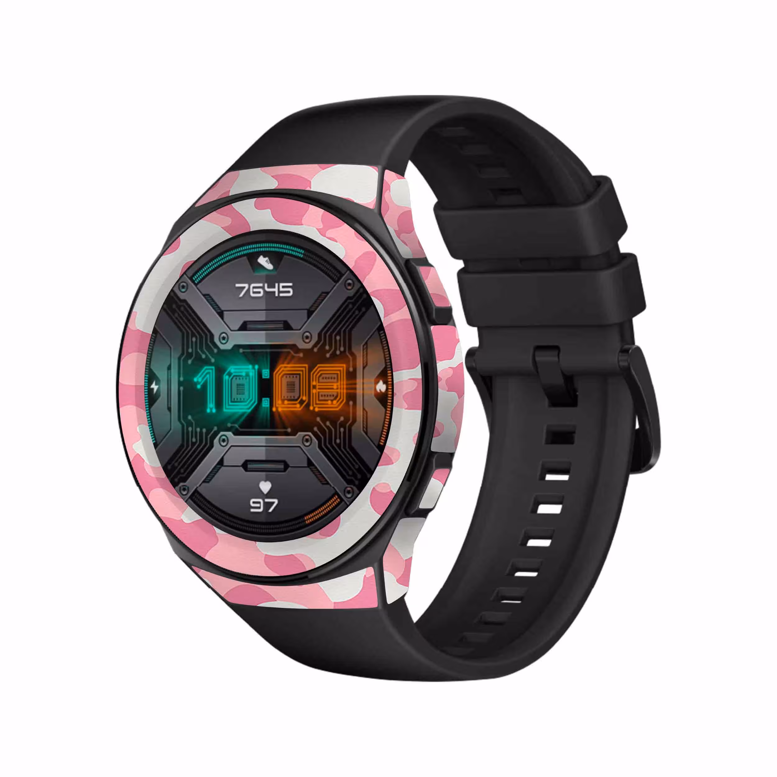 برچسب ماهوت طرح Army Pink مناسب برای ساعت هوشمند هوآوی Watch GT 2e