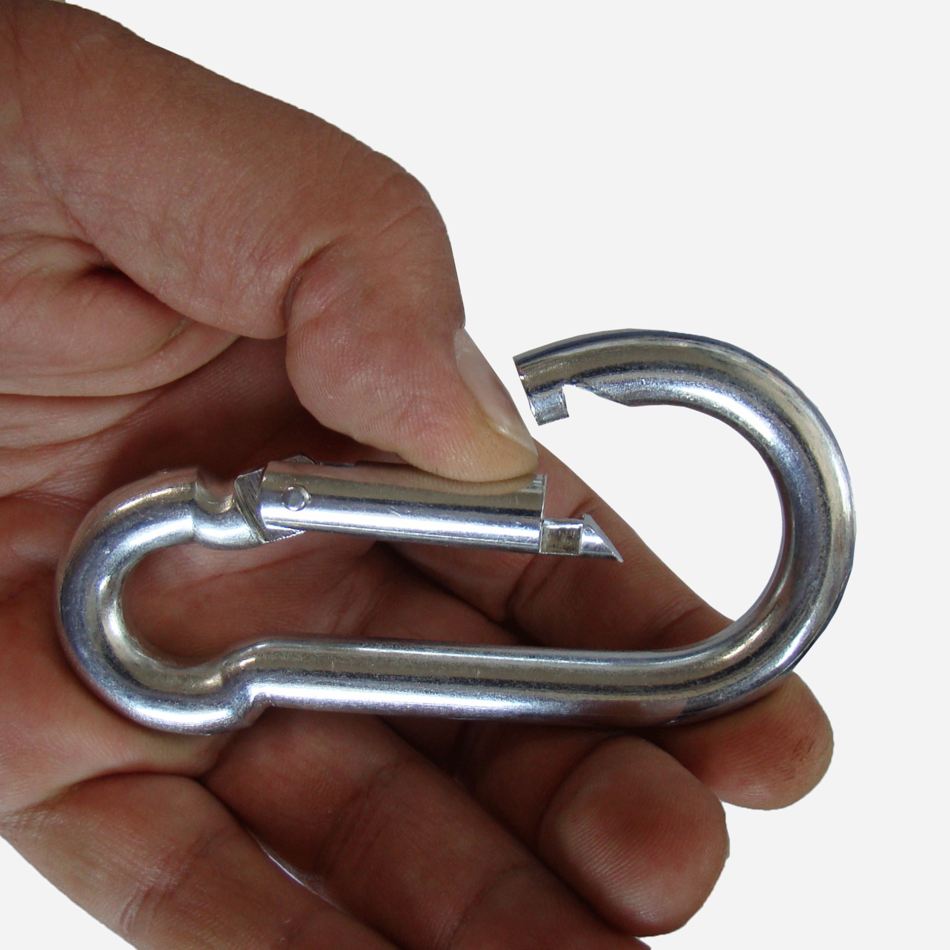 قلاب کارابین سایز ده برای اتصال زنجیر به بلبرینگ تاب