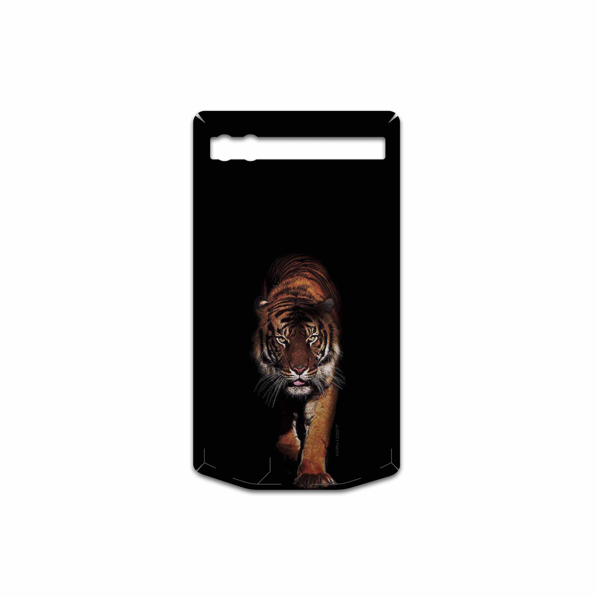 برچسب پوششی ماهوت مدل Wild-Tiger مناسب برای گوشی موبایل بلک بری P9983