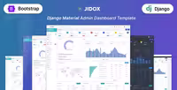 دانلود قالب داشبورد مدیریت Jidox Django
