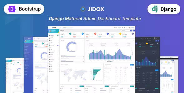 دانلود قالب داشبورد مدیریت Jidox Django