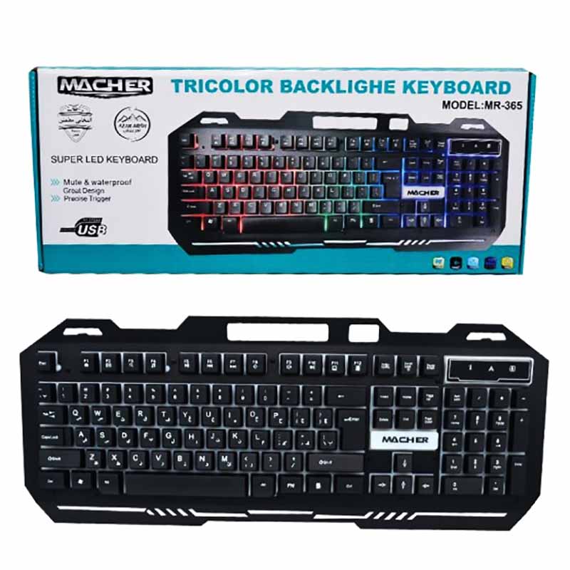 کیبورد گیمینگ RGB دار مچر MACHER MR-365