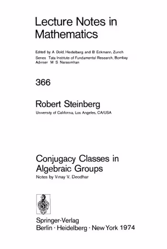 خرید و دانلود نسخه کامل کتاب Conjugacy Classes in Algebraic Groups