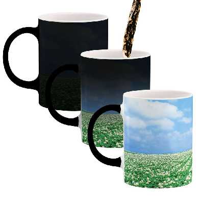 ماگ حرارتی طرح مزرعه گل مدل mgh04396