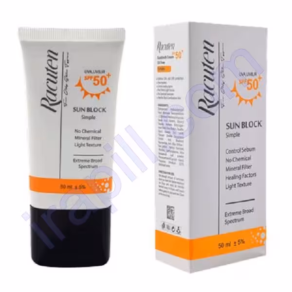 کرم ضد آفتاب راکوتن مناسب پوست چرب SPF50 حجم 50 میلی لیتر