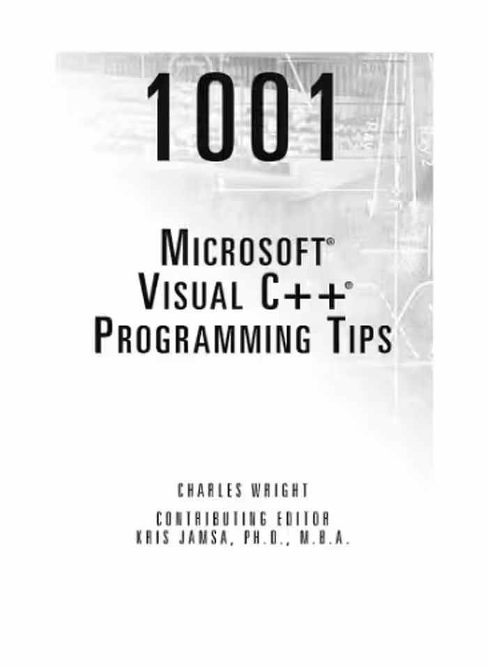خرید و دانلود نسخه کامل کتاب 1002 Visual C   Programming Tips