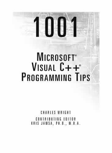 خرید و دانلود نسخه کامل کتاب 1002 Visual C   Programming Tips