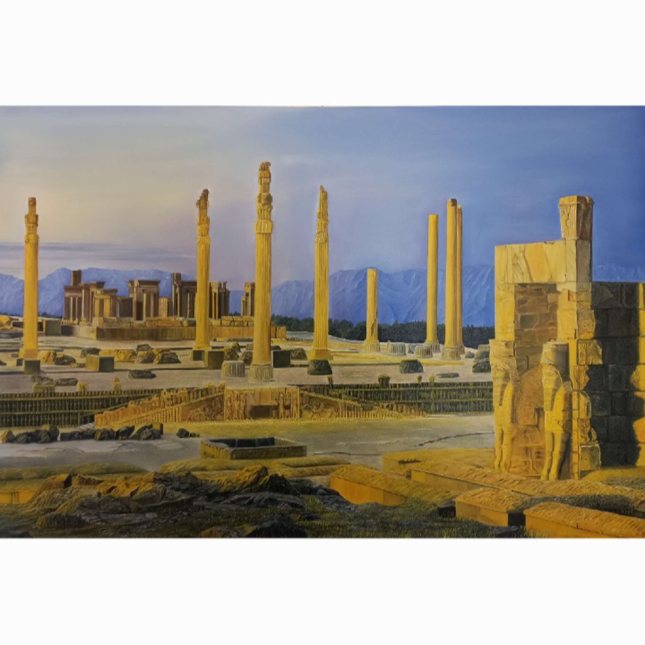 تابلو نقاشی رنگ روغن مدل خاک زر خیز ایران