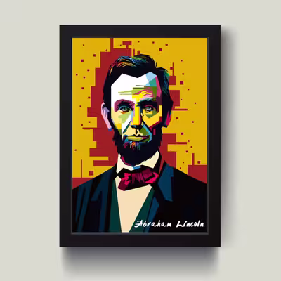 تابلو مدل آبراهام لینکلن Abraham Lincoln کد m2645-b