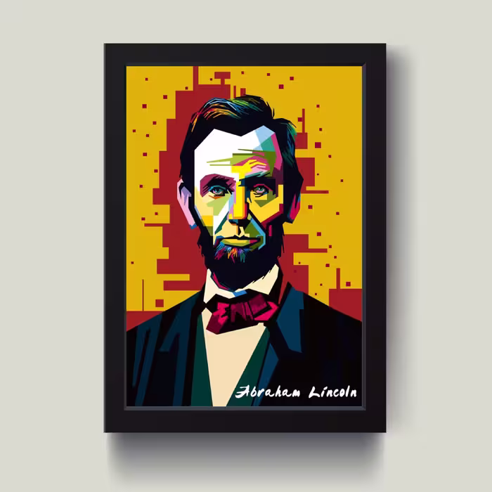 تابلو مدل آبراهام لینکلن Abraham Lincoln کد m2645-b