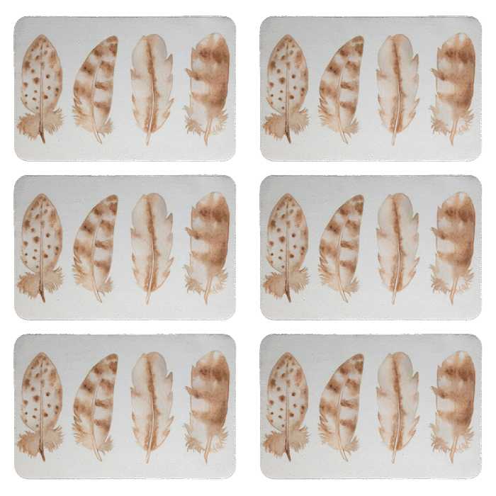 زیربشقابی طرح پر کد 8207 بسته 6 عددی