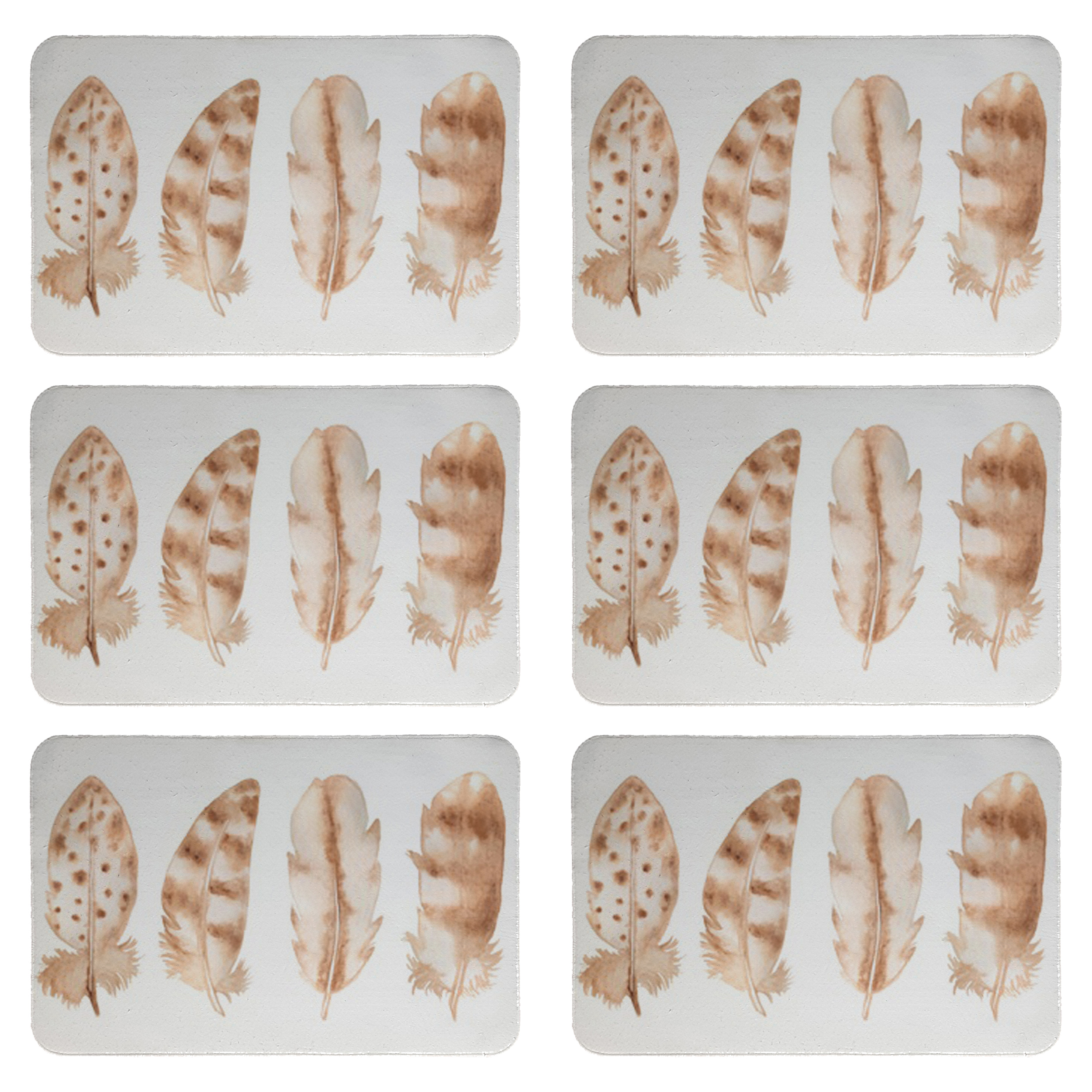 زیربشقابی طرح پر کد 8207 بسته 6 عددی