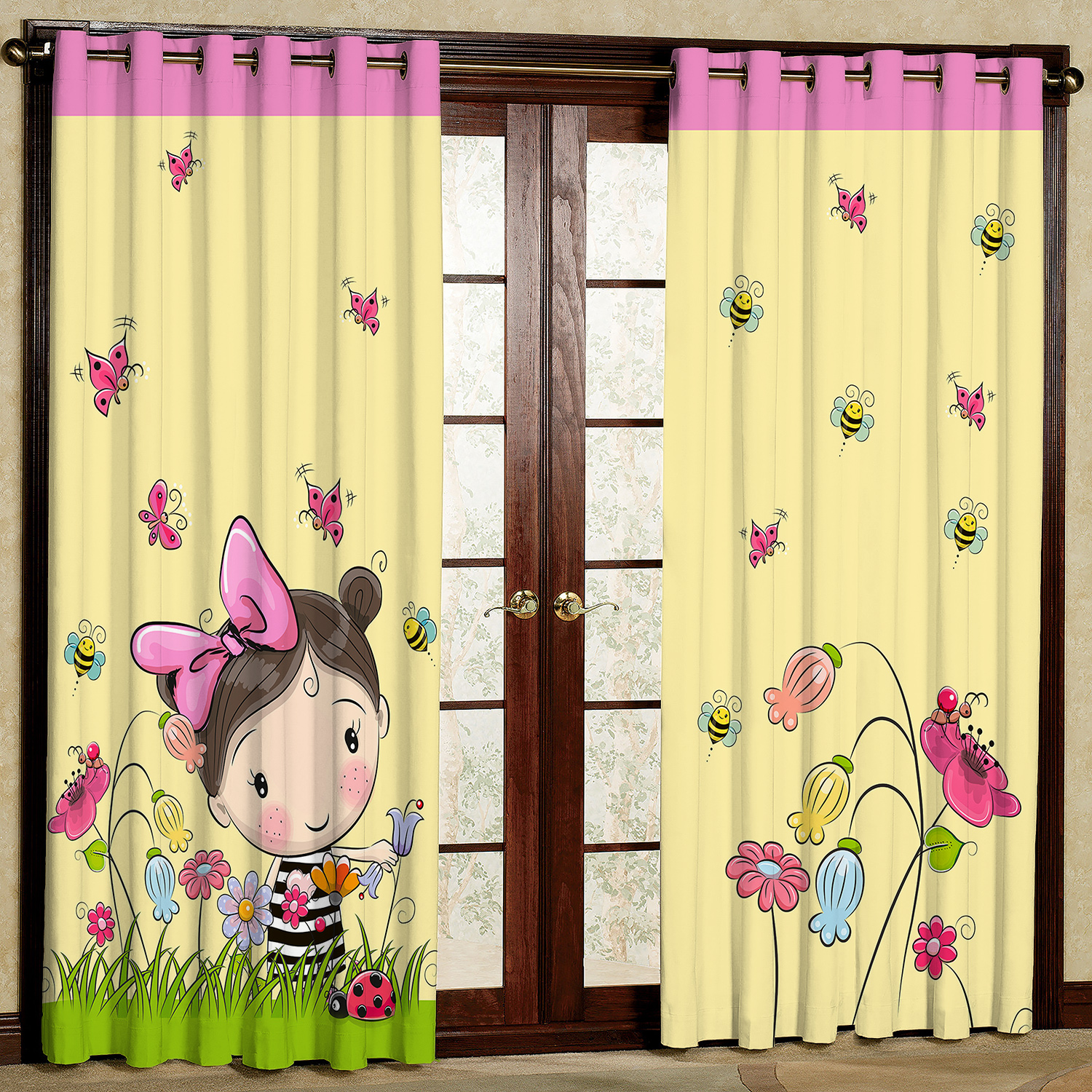 پرده مدل دختر مخمل پانچی کد 4399 سایز 200x140 سانتی متر