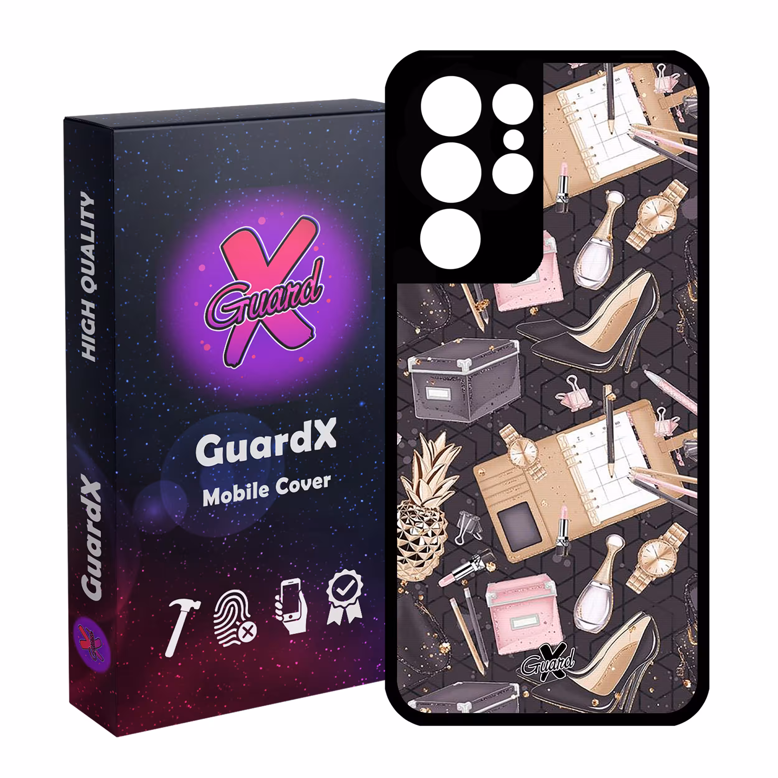 کاور گارد ایکس طرح دخترانه مدل Glass10310 مناسب برای گوشی موبایل سامسونگ Galaxy S21 Ultra