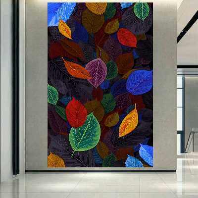 تابلو بوم طرح برگ مدل رنگارنگ کد AR2711
