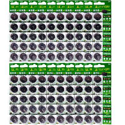 باتری سکه ای تیانکیو مدل CR2025 بسته 100 عددی