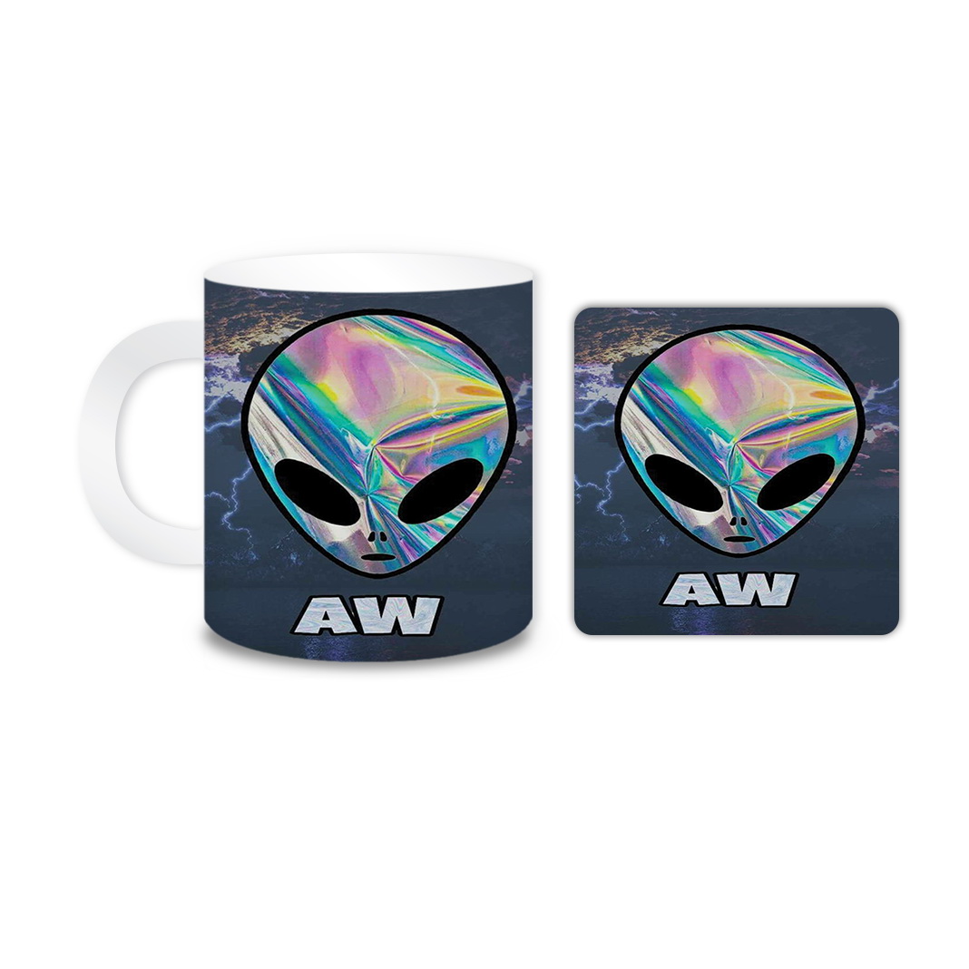 ماگ مدل آدم فضایی کد 331 به همراه زیر لیوانی