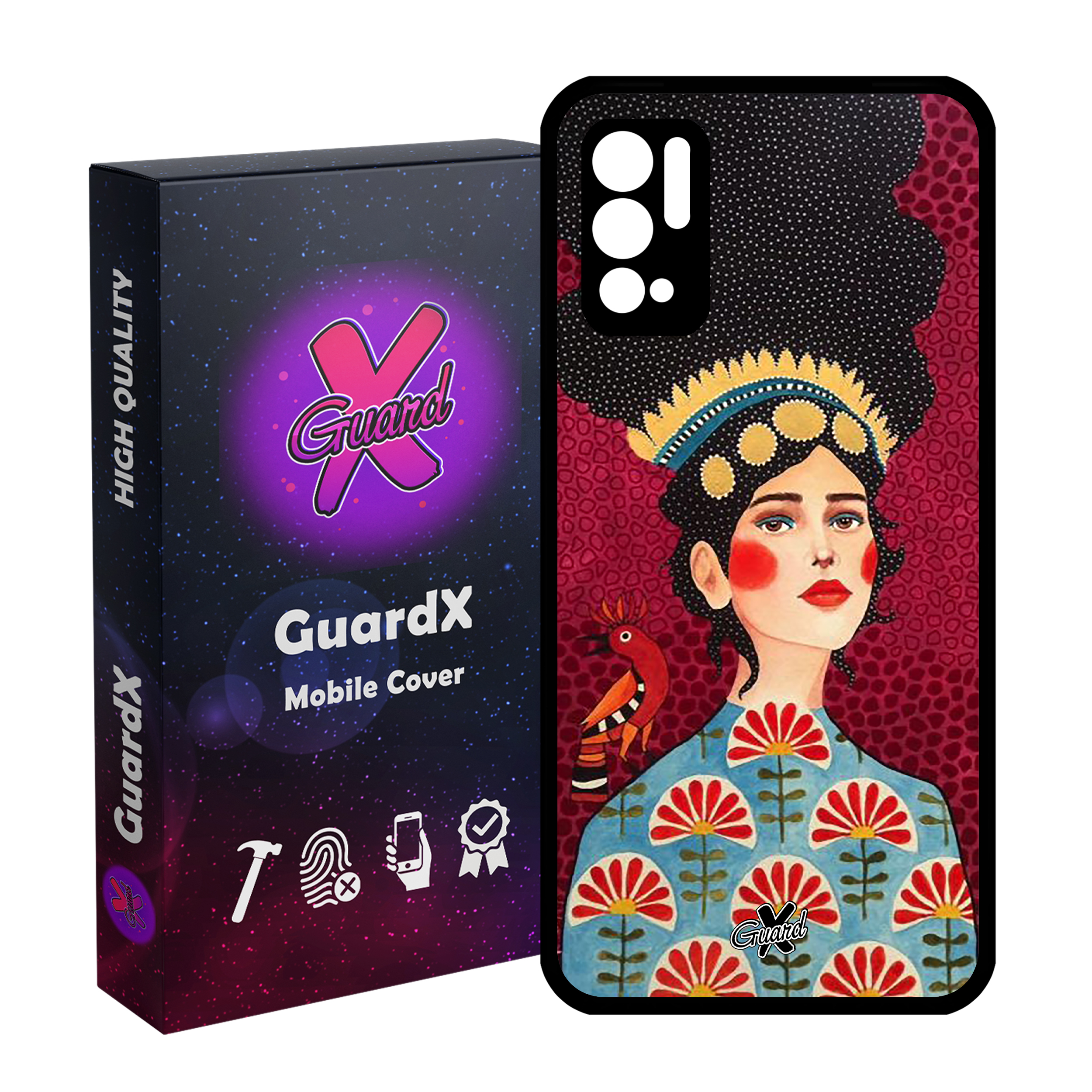 کاور گارد ایکس طرح Girl مدل Glass10179 مناسب برای گوشی موبایل شیائومی Redmi Note 10 5G / Poco M3 Pro