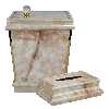 ست سطل و جای دستمال کاغذی طرح سنگ کد 290021