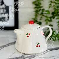 قوری تکست کف مربع آلبالو برجسته