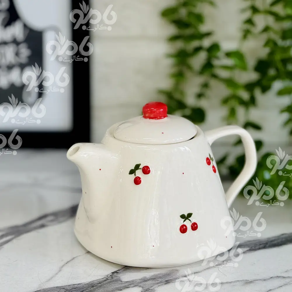 قوری تکست کف مربع آلبالو برجسته