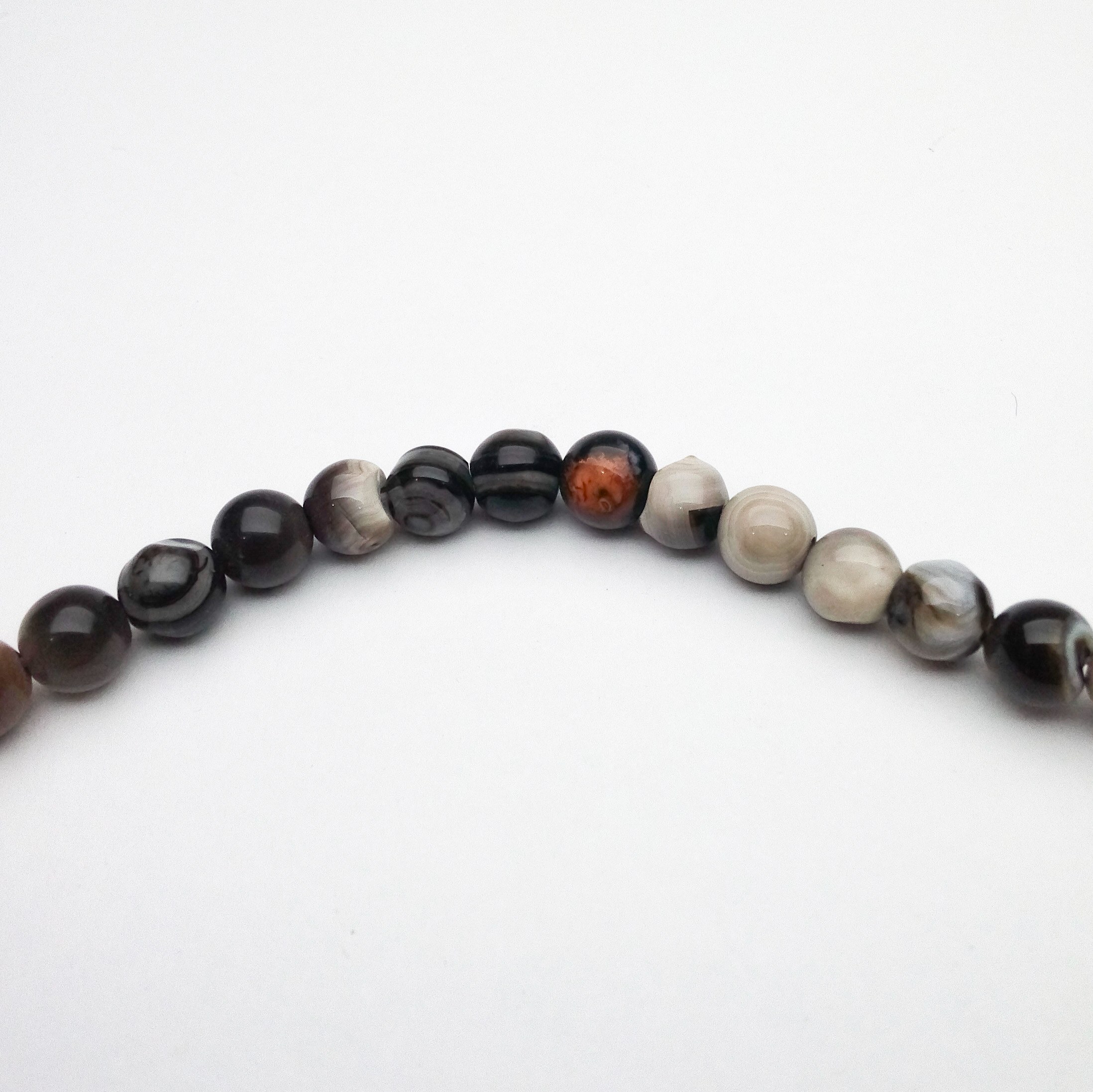 سنگ جید میکس قهوه ای مشکی سایز 6 (حدود 65 مهره)