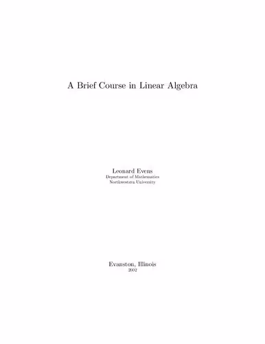 خرید و دانلود نسخه کامل کتاب A Brief Course in Linear Algebra