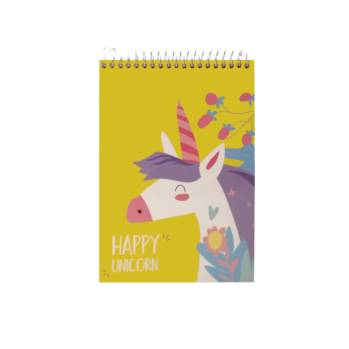 دفتر یادداشت 80 برگ جلد سخت پاپکو طرح Happy Unicorn