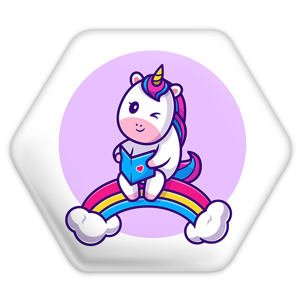 پیکسل خندالو طرح اسب تک شاخ مدل شش ضلعی کد 3827