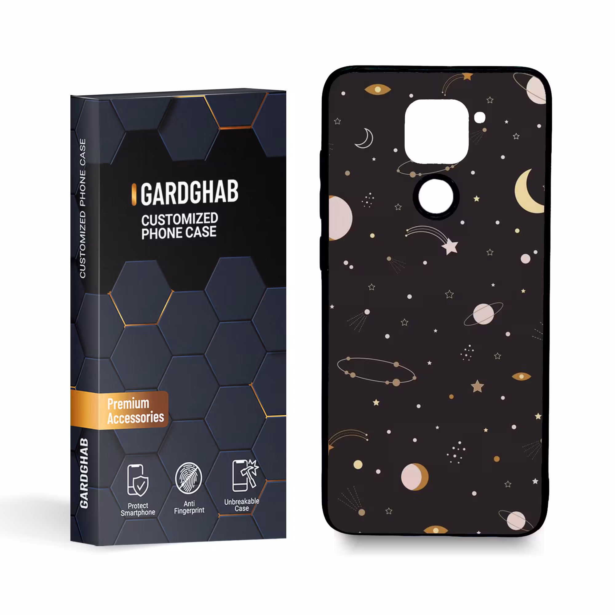 کاور گارد قاب مدل کهکشانی مناسب برای گوشی موبایل شیائومی redmi note9