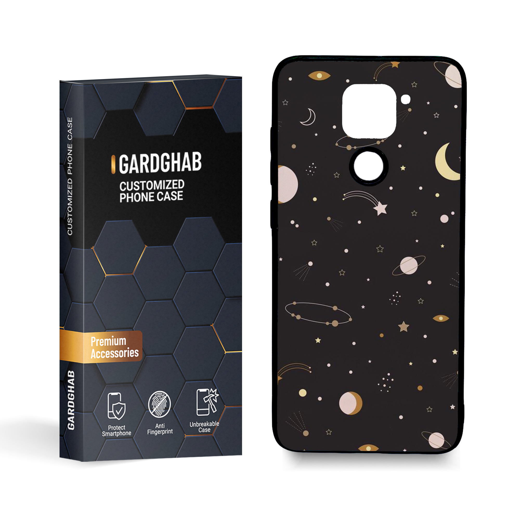 کاور گارد قاب مدل کهکشانی مناسب برای گوشی موبایل شیائومی redmi note9